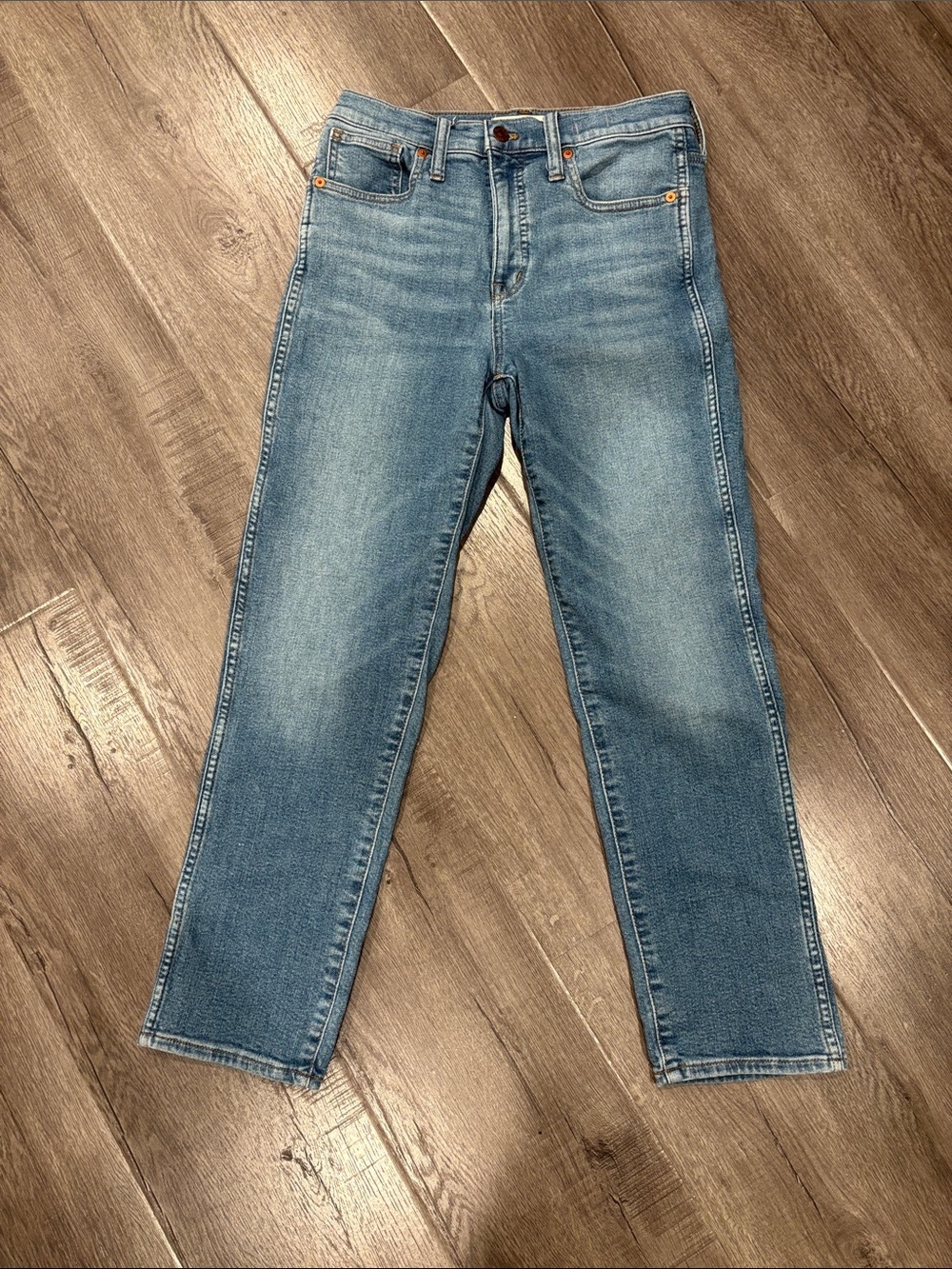 Madewell High Rise Straight Leg Jeans Light Wash Size 26 - Picture 1 of 5